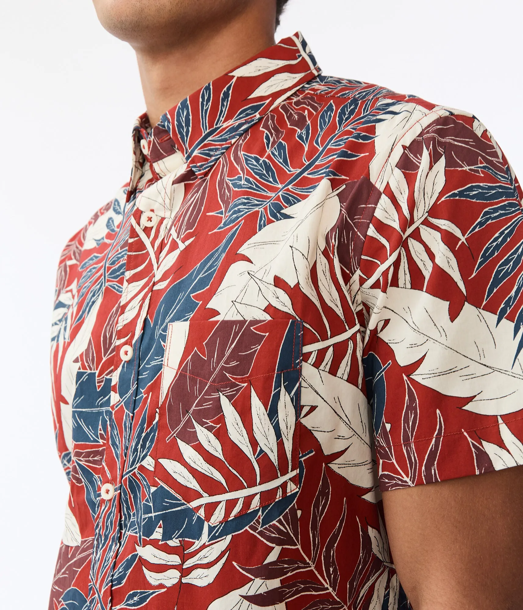 Aeropostale Bold Leaf Button-Down Shirt