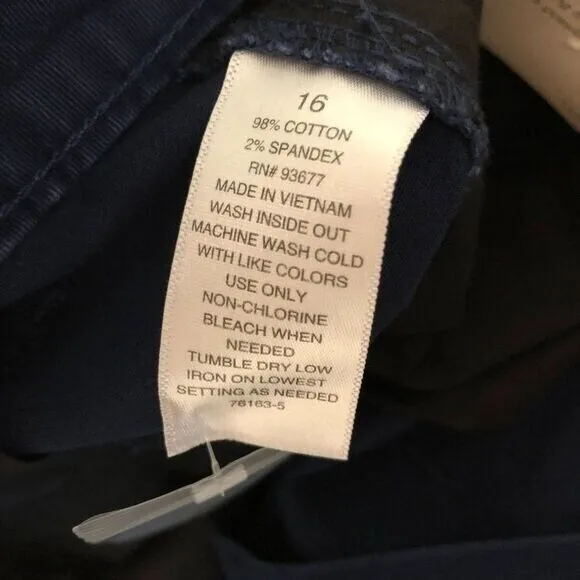 a.n.a Women's 5in Inseam Chino Short Navy Size 16