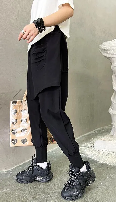 Boho asymmetrical design Harem Harem Cotton  Pants
