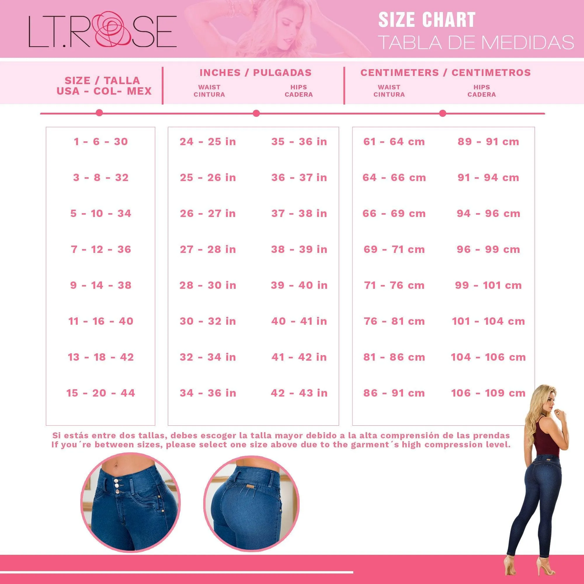 Butt Lifter Colombian Jeans for Women Laty Rose 2018