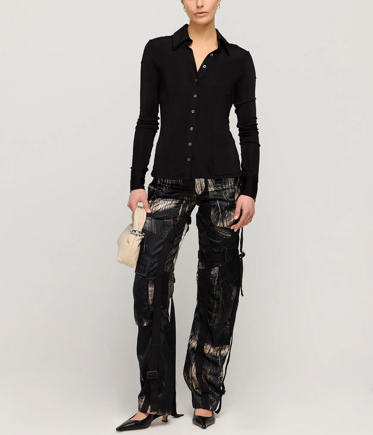 Classic Cargo Pants in Painted Black