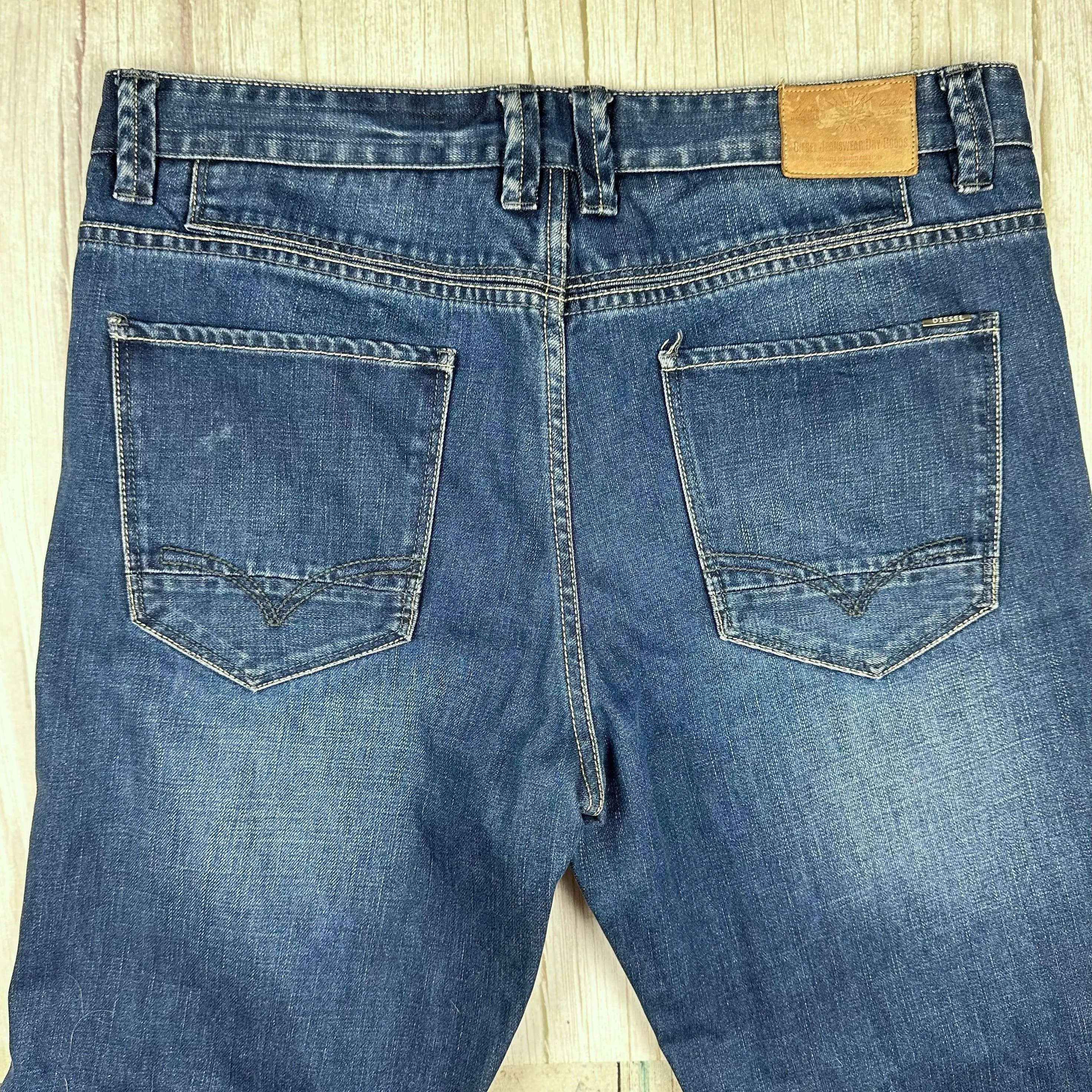 Diesel 'Relaxed Bootcut' Distressed Mens Jeans -Size 36/34