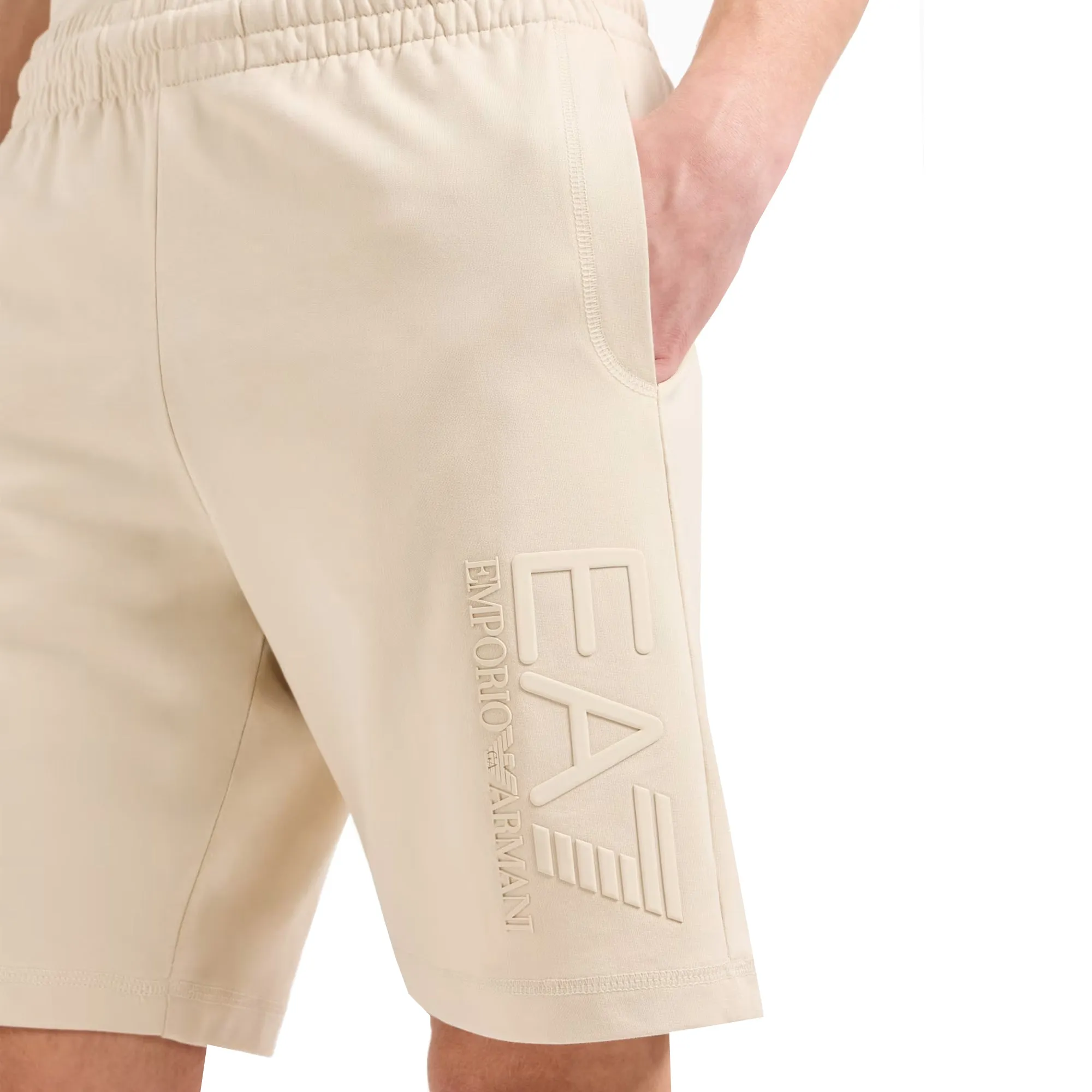 EA7 Emporio Armani Visibility Bermuda Shorts Almond Milk Beige