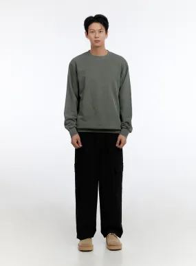 Men's Wide Fit Cargo Pocket Pants IO428