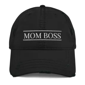 Mom Boss Distressed Dad Hat