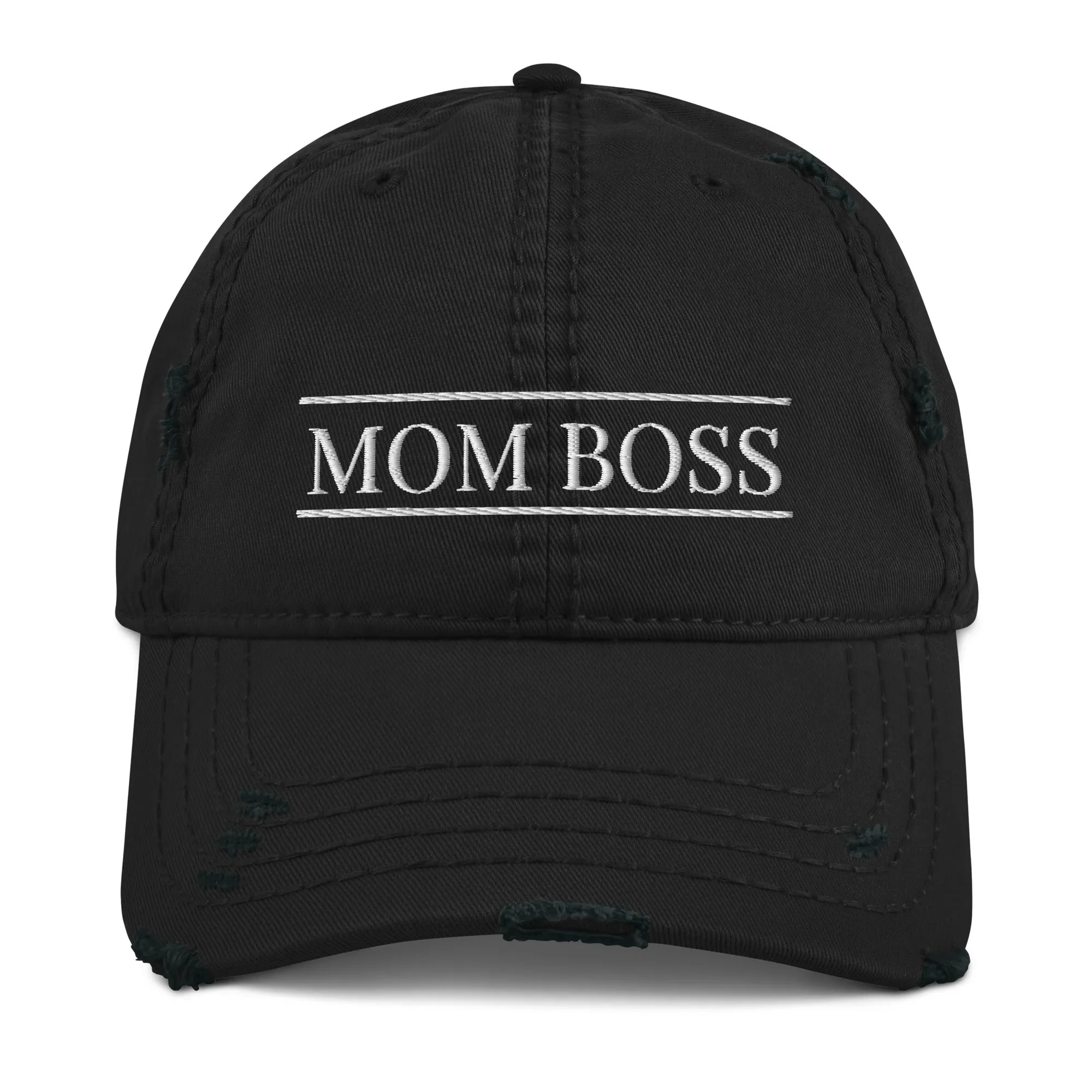 Mom Boss Distressed Dad Hat