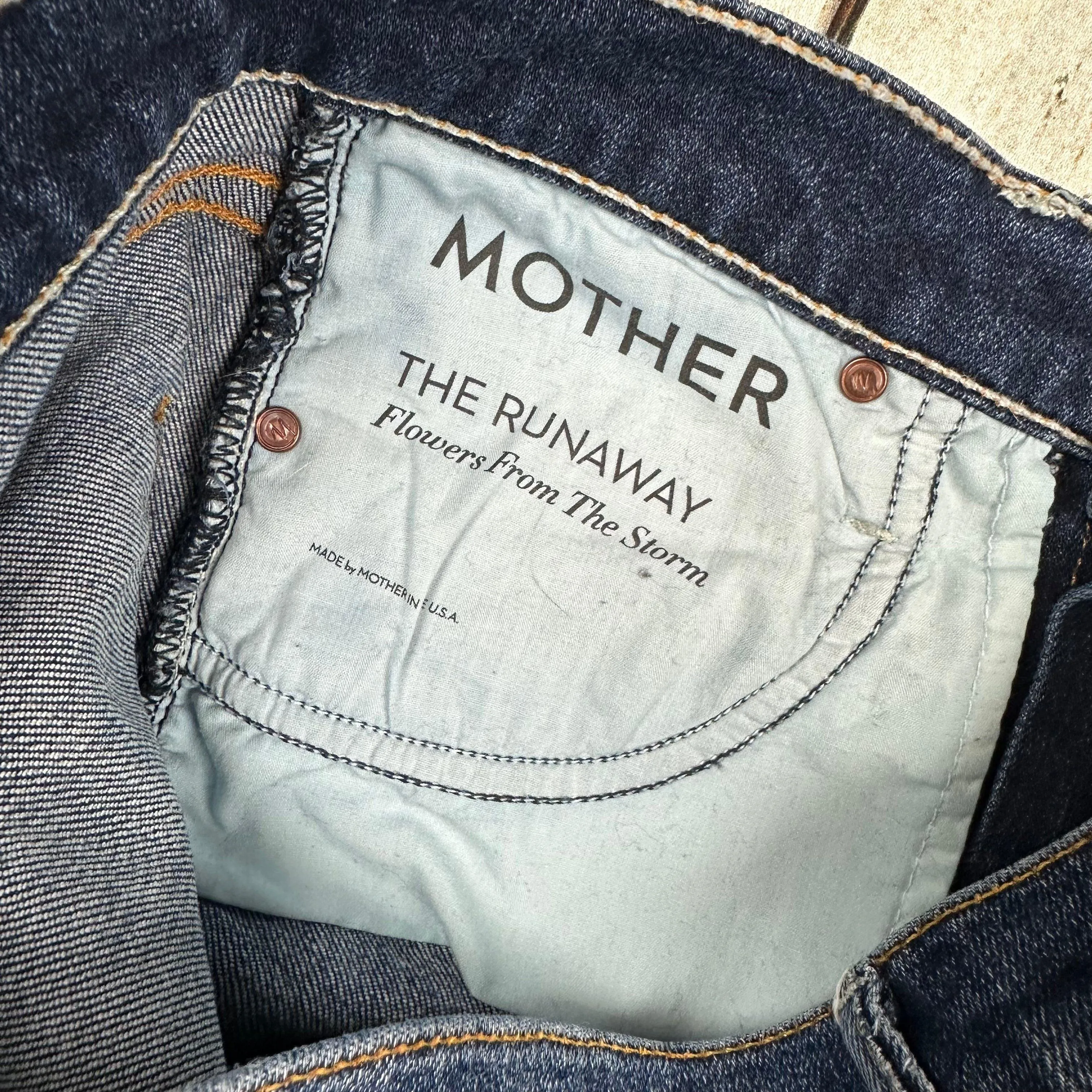 Mother 'The Runaway' Flowers from the Storm Bootcut Jeans - Size 25