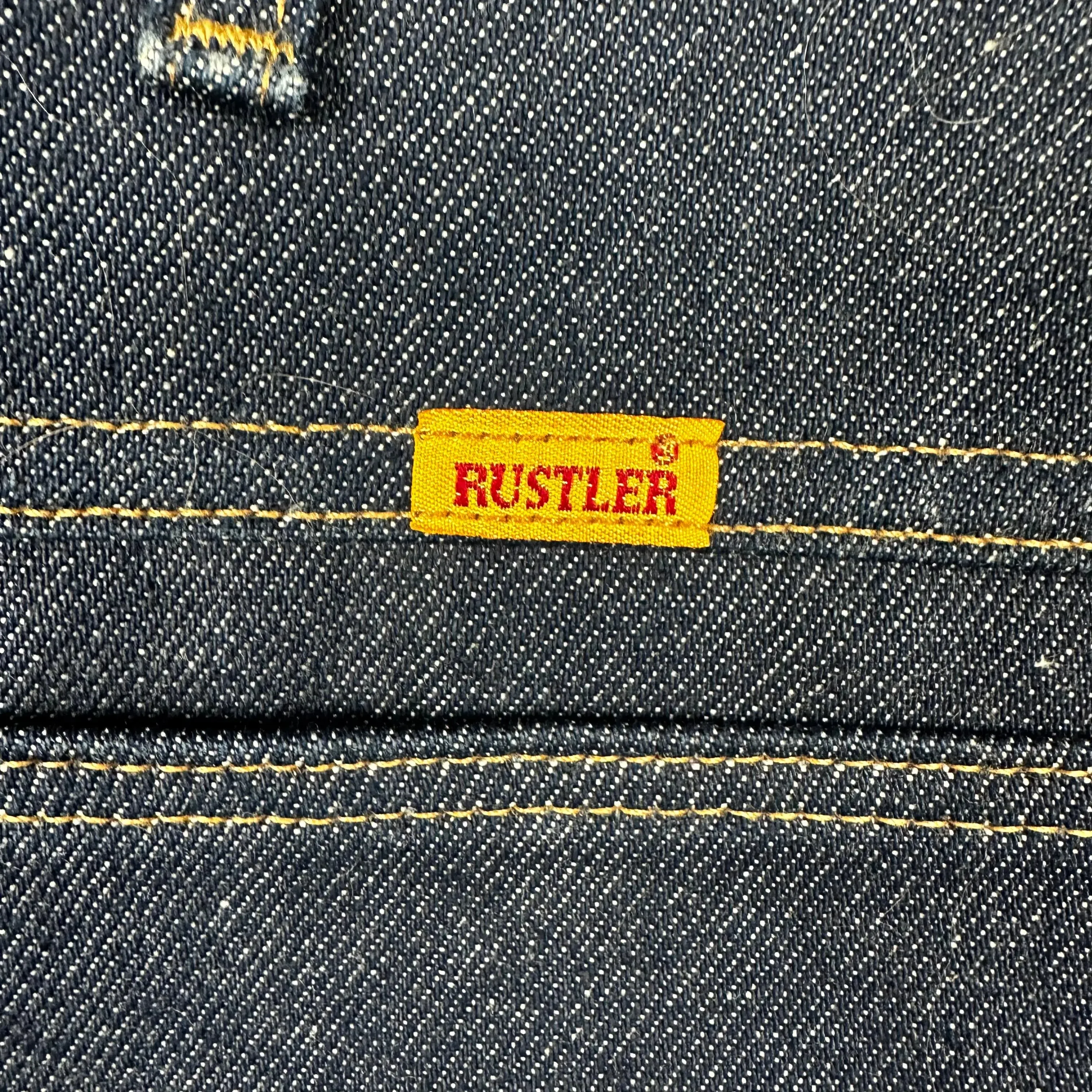 NEW- Rustler USA Made Blue Denim Boot Cut Jeans -Size 38/30