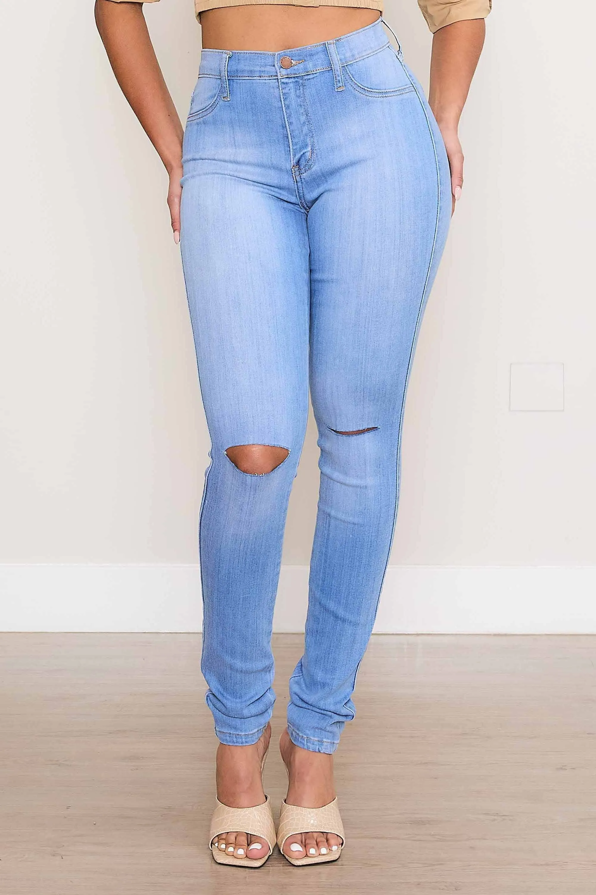 New Shark Bite Skinny Jeans