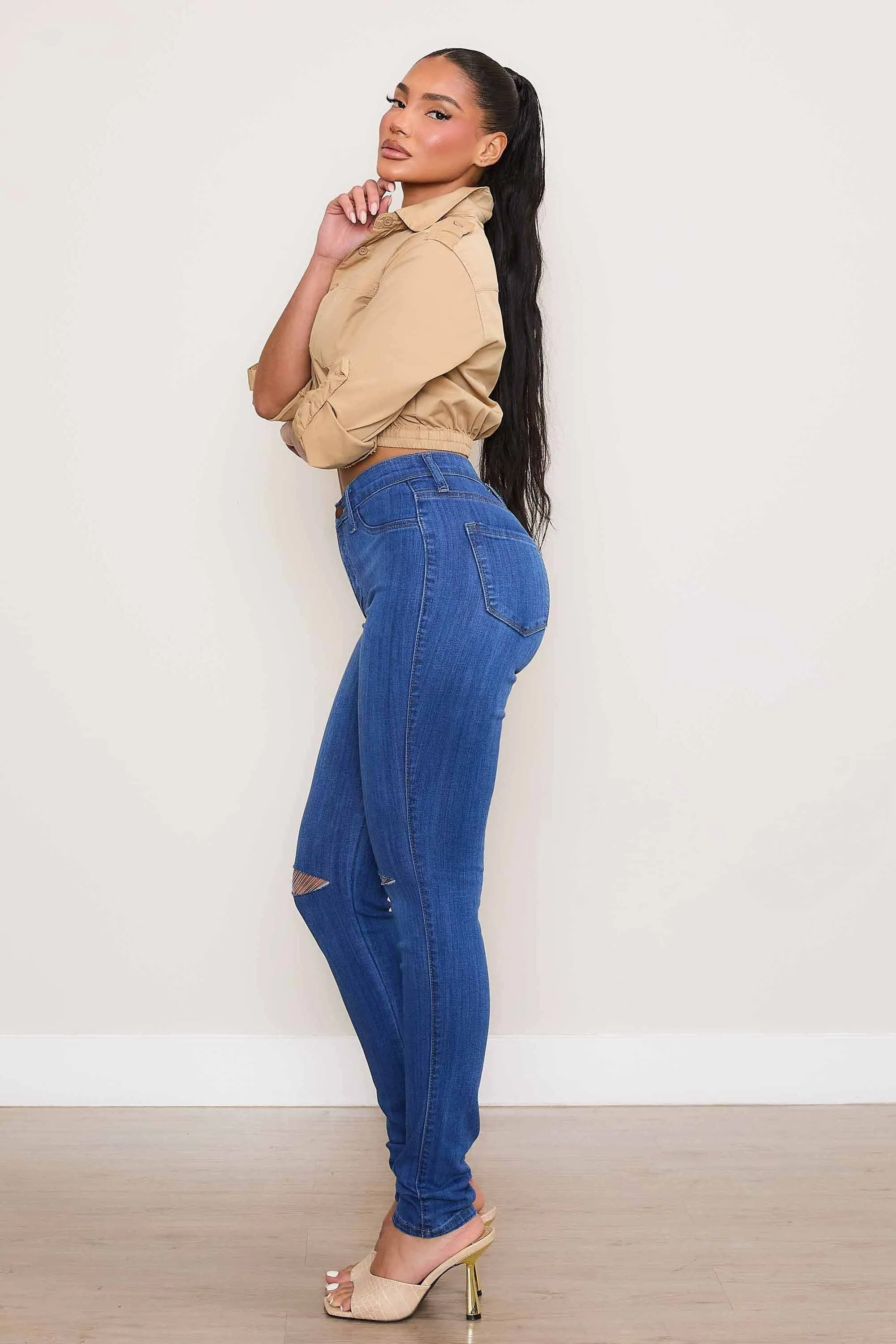 New Shark Bite Skinny Jeans