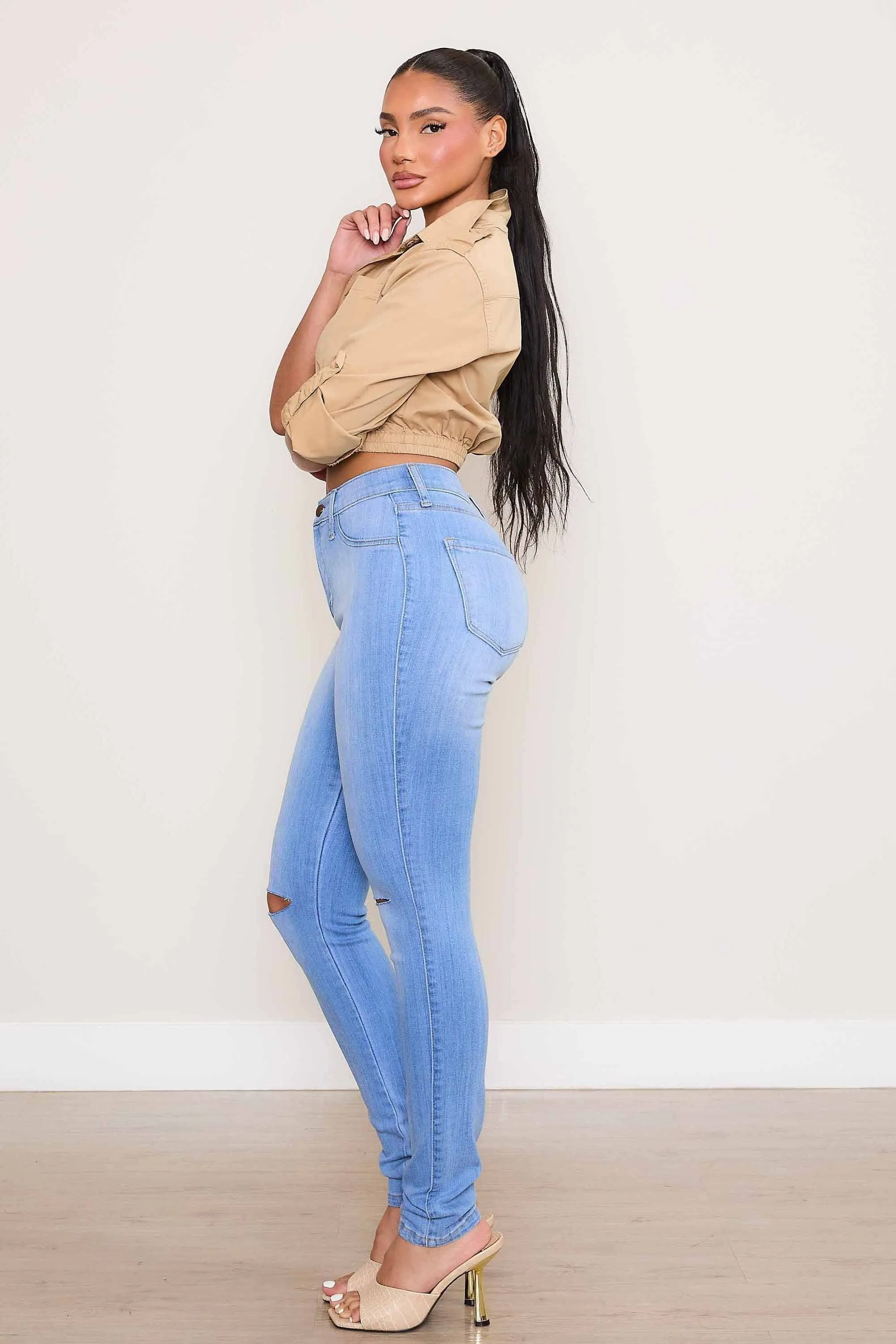 New Shark Bite Skinny Jeans