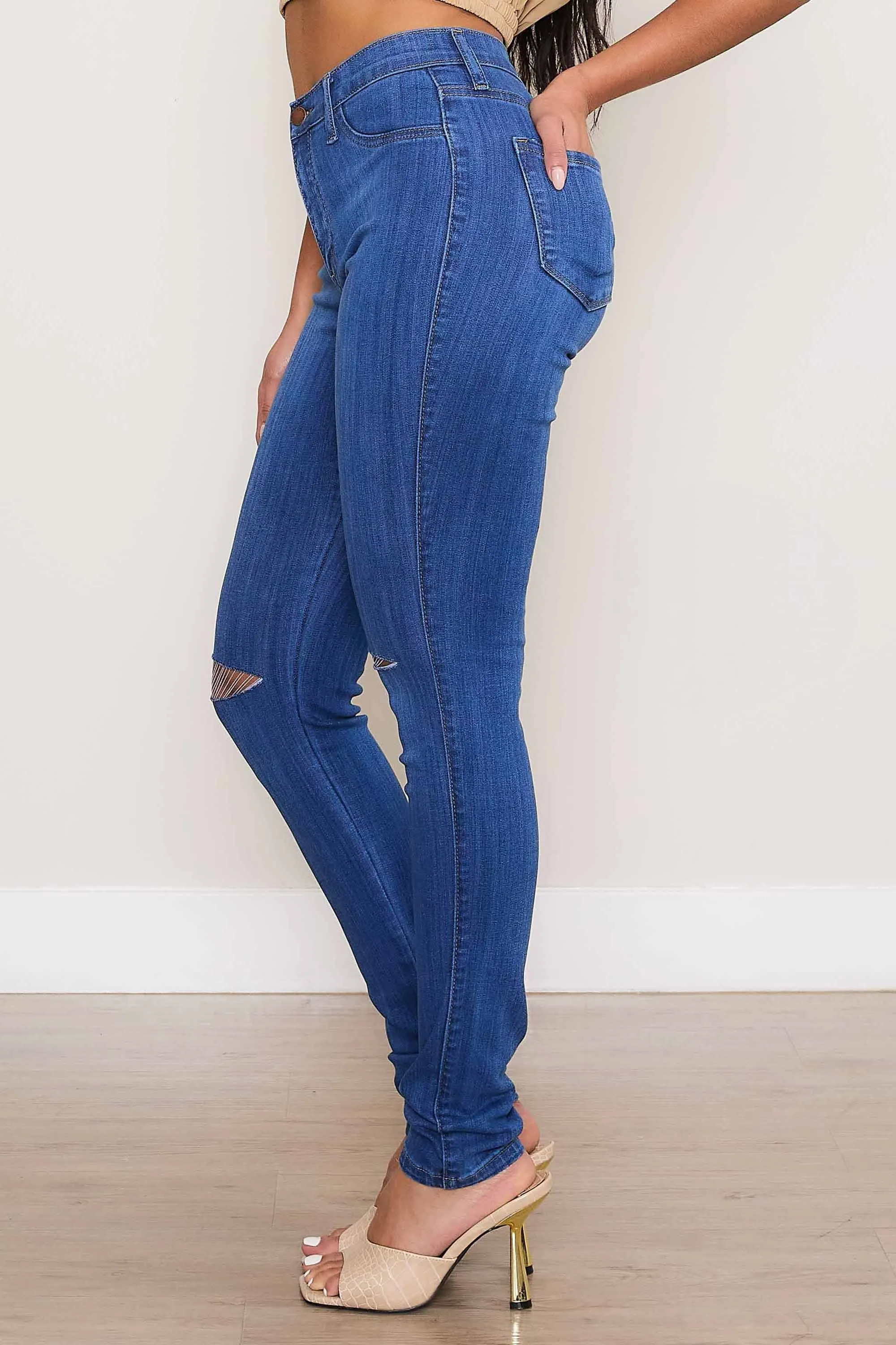 New Shark Bite Skinny Jeans