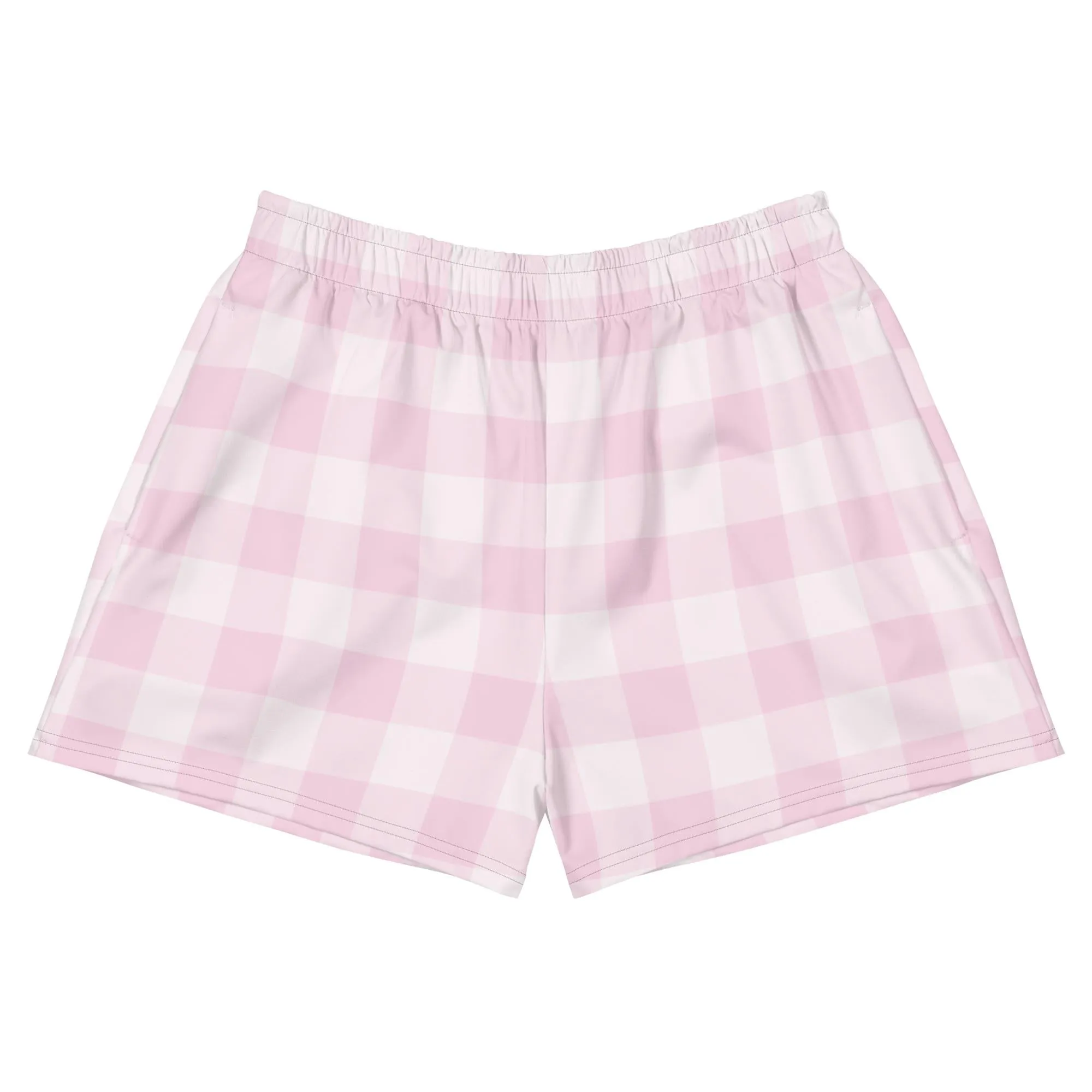 Pink Gingham Women’s Recycled Athletic Shorts