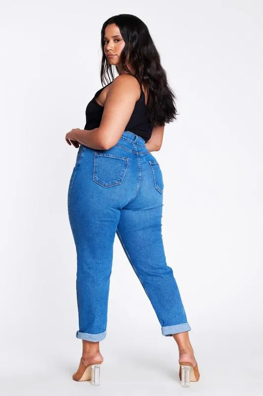 Pre-Order Plus Size Mom Jeans