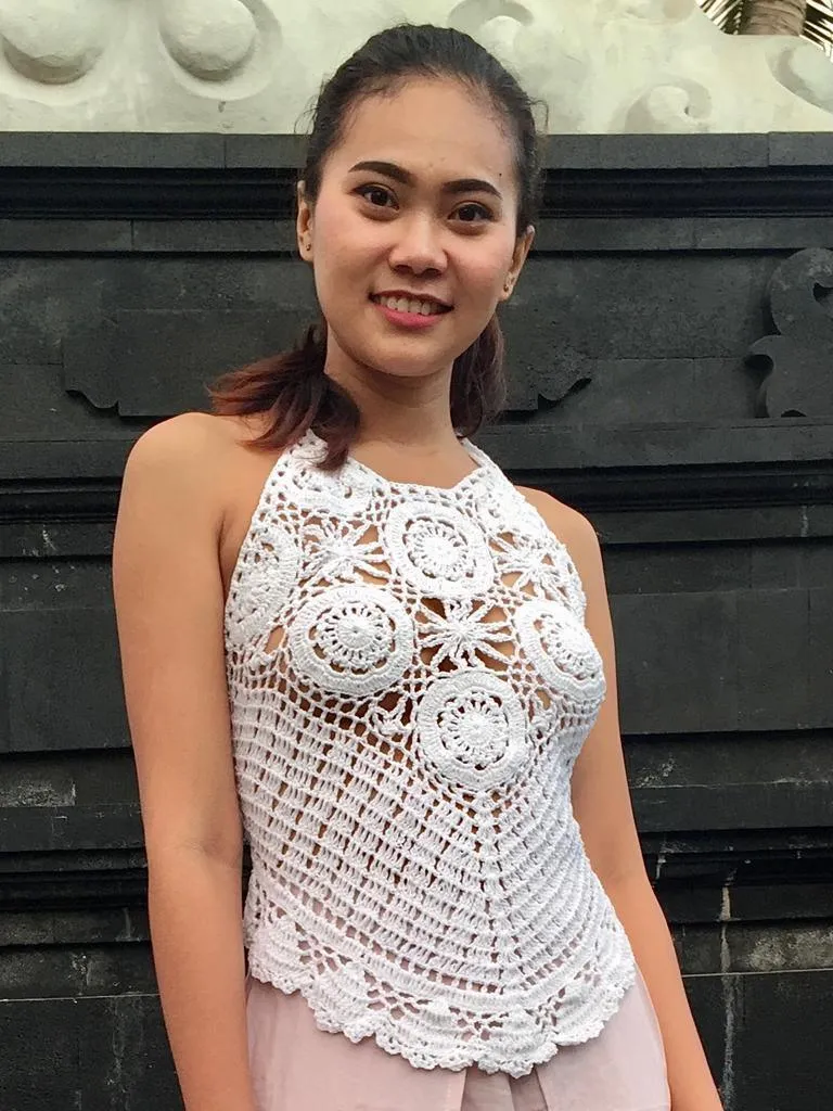 TOP CROCHET BOHO White and Black